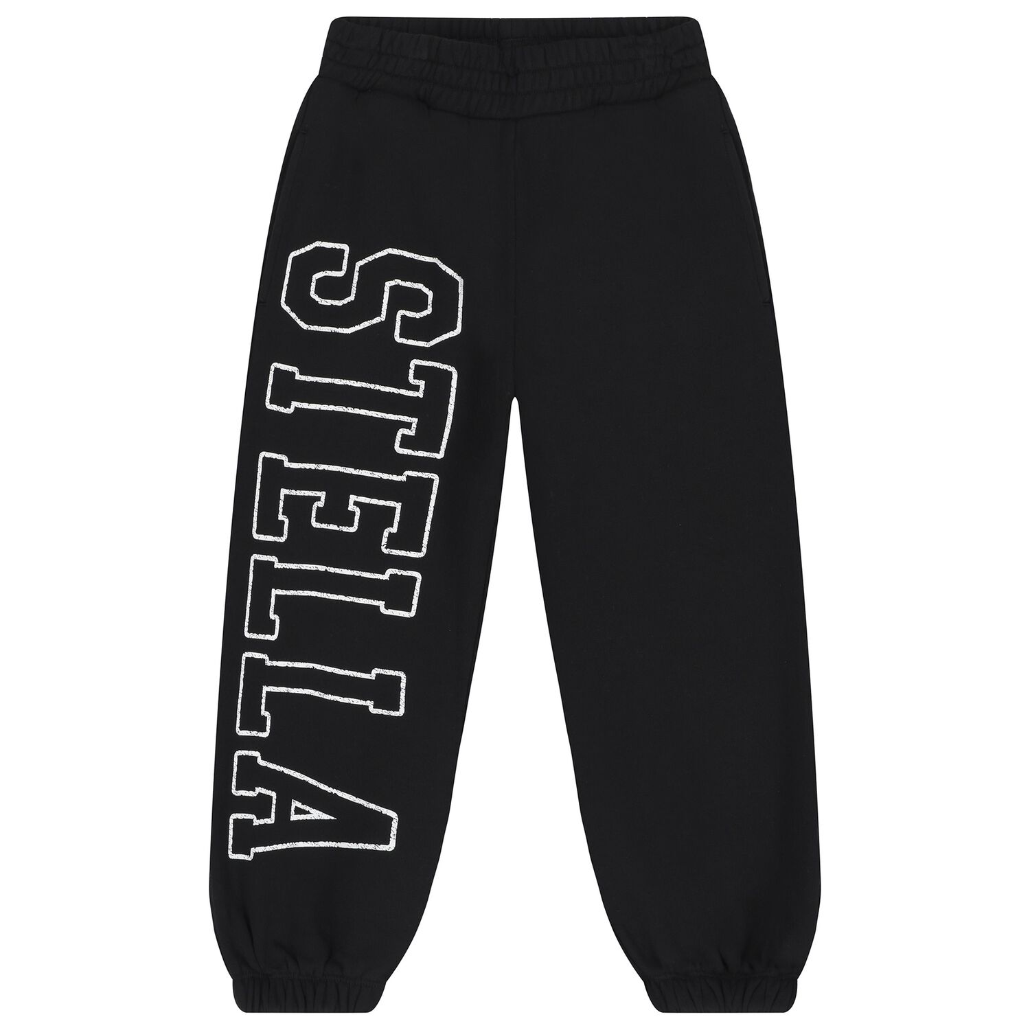 Girls Black Logo Joggers, 2, hi-res