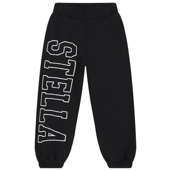 Girls Black Logo Joggers