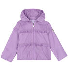 Younger Girls Purple Logo Jacket, 1, hi-res
