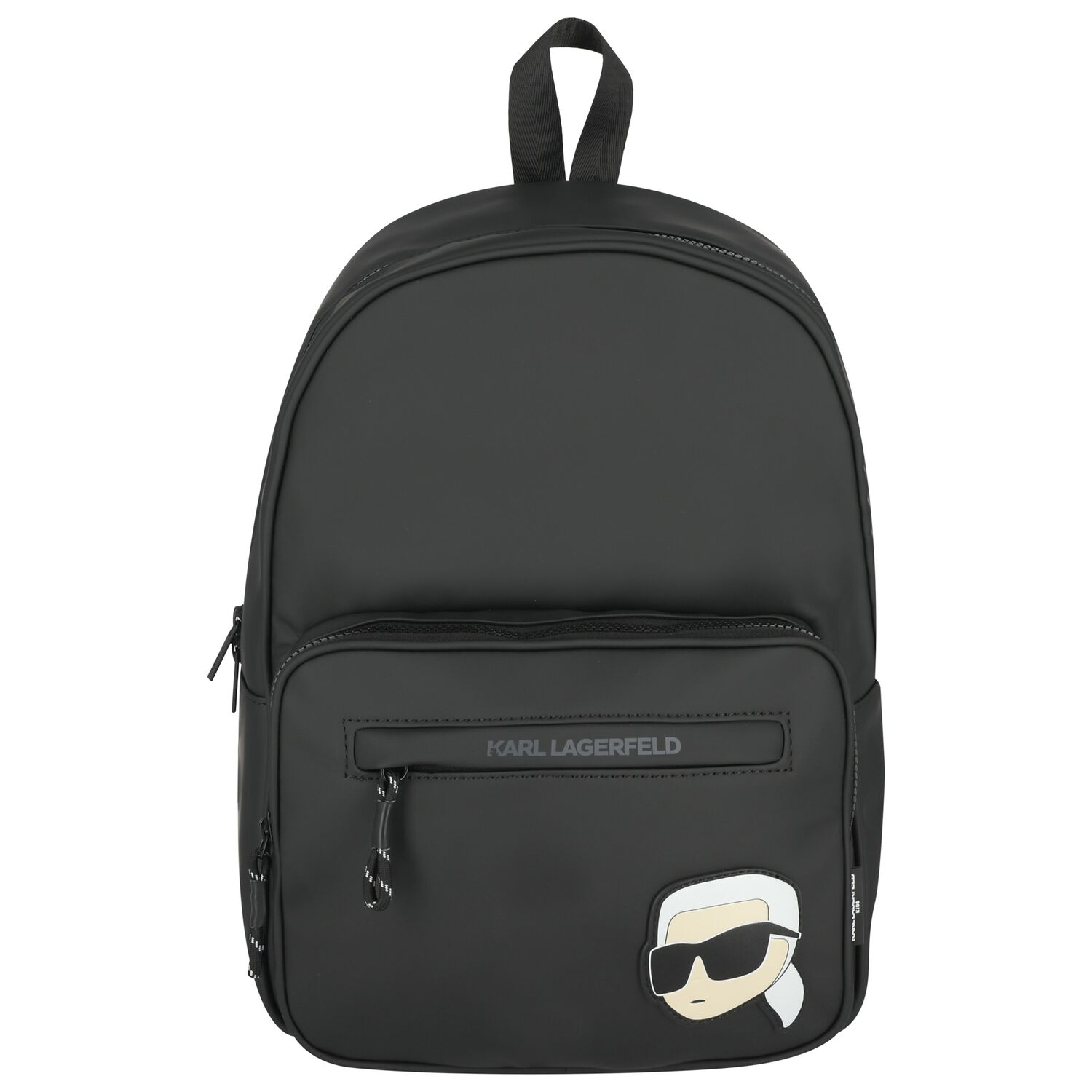 Boys Black Ikonik Karl Backpack, 1, hi-res