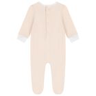 Baby Boys Beige Logo Babygrow, 1, hi-res