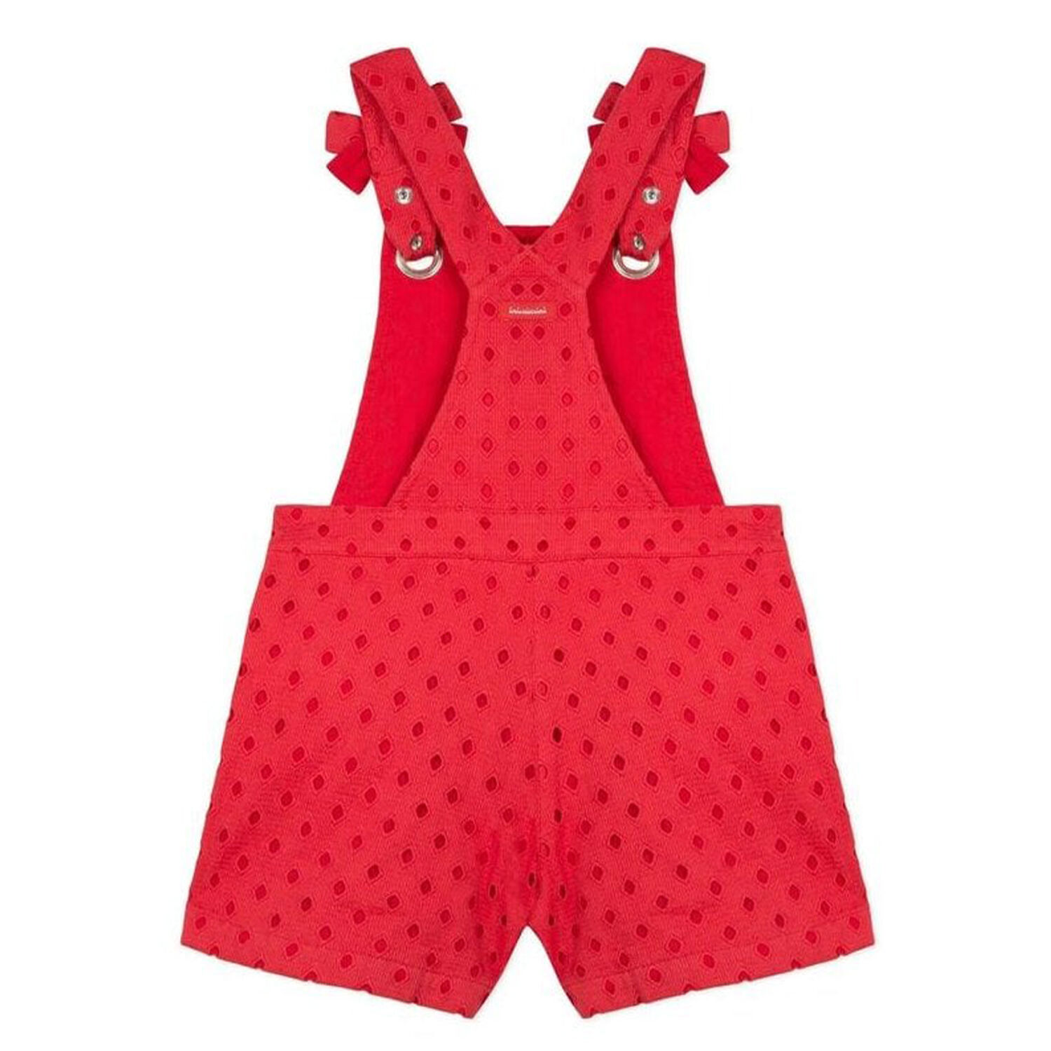 Girls Short Pink Dungarees, 1, hi-res