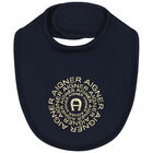 Navy & Gold Logo Baby Bib, 2, hi-res
