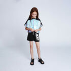 Girls Black Embellished Sequin Dress, 1, hi-res