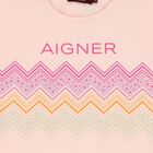 Girls Pink Zigzag Logo T-Shirt, 2, hi-res