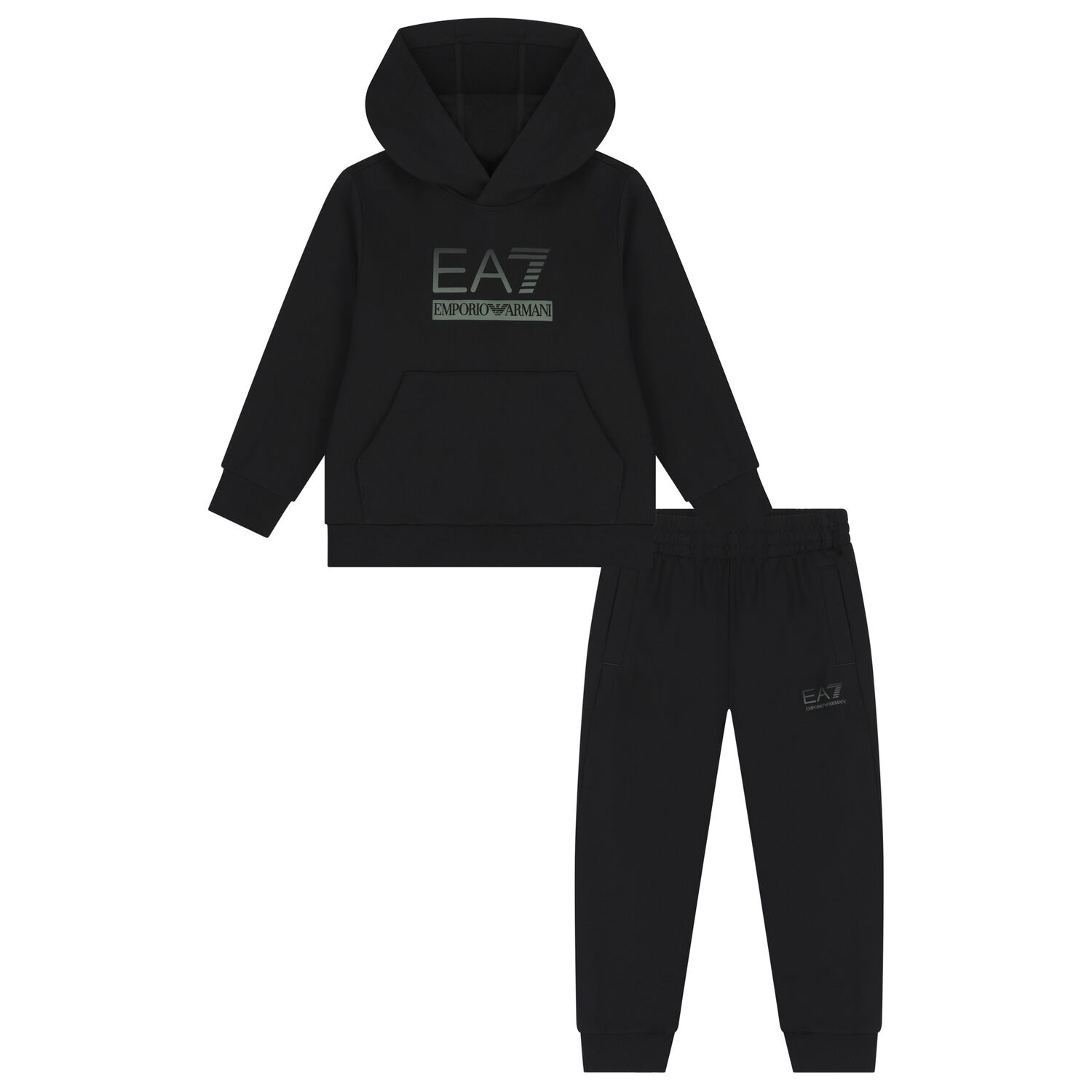 Boys Black Logo Tracksuit, 3, hi-res