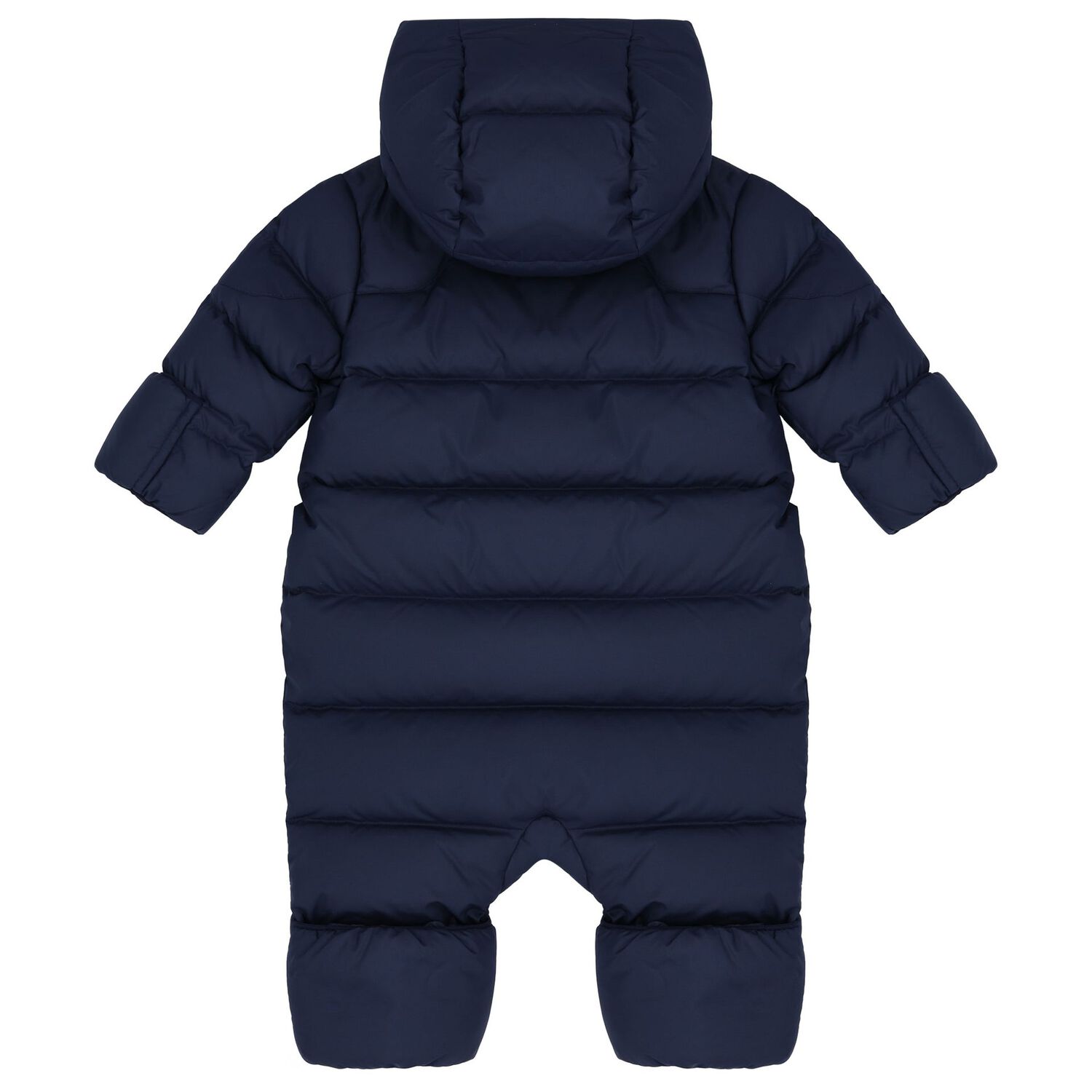 Baby Boys Navy Logo Snowsuit, 1, hi-res