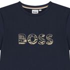 Boys Navy Blue Logo T-Shirt, 4, hi-res