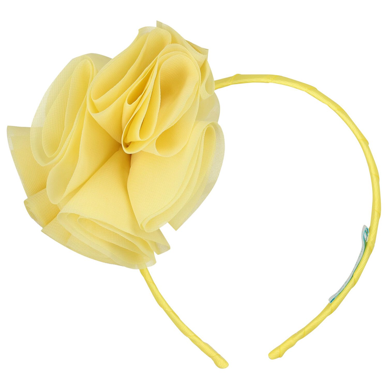 Girls Yellow Flower Headband, 3, hi-res