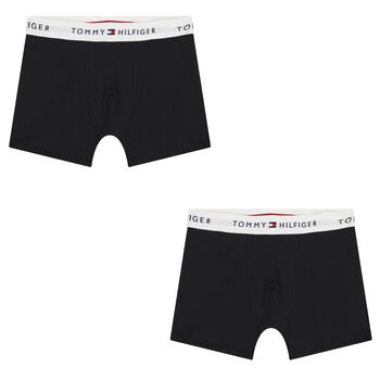 Boys Black Boxer Shorts (2-Pack) 
