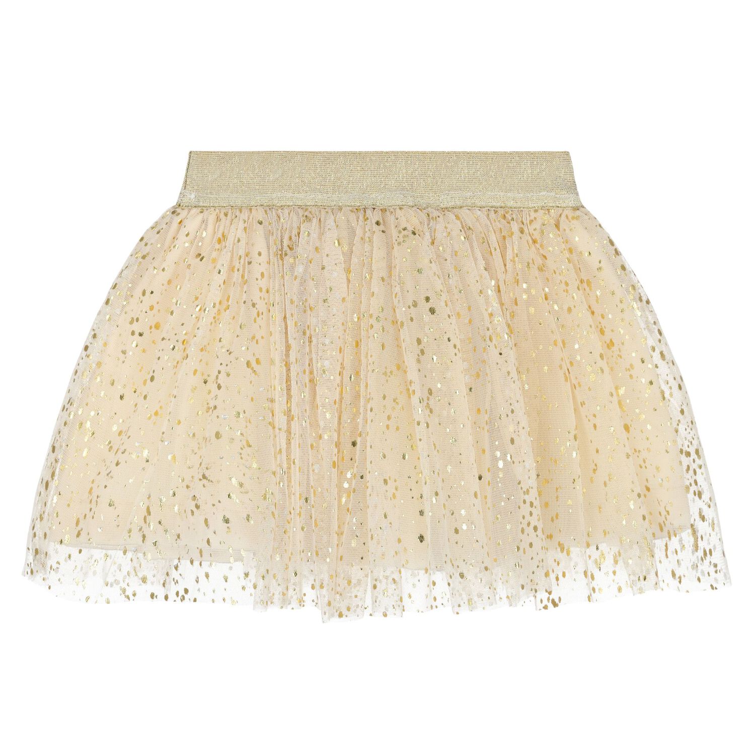 Baby Girls Ivory & Beige Tulle Skirt Set, 2, hi-res