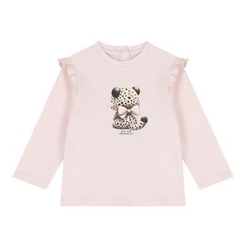 Baby Girls Pink Leopard Long Sleeve Top