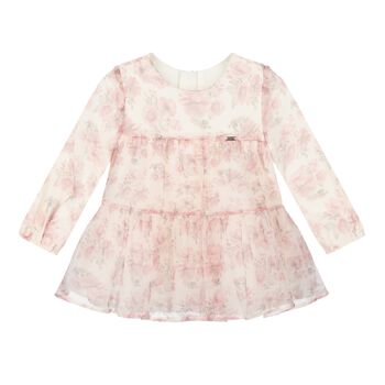 Baby Girls Pink Floral Tulle Dress