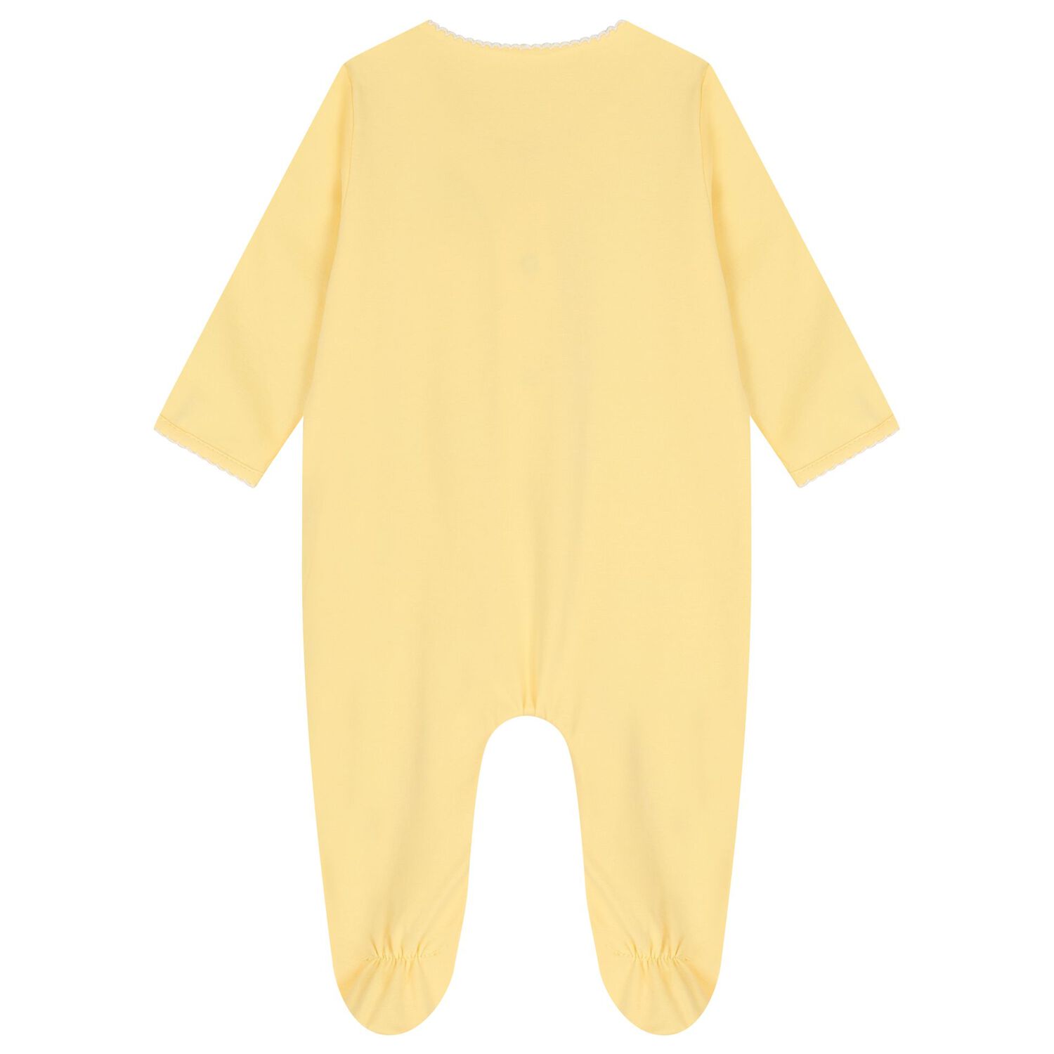 Baby Girls White & Yellow Hot Air Balloon Babygrow ( 2-Pack ), 1, hi-res