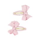 Girls Pink Bow Hairclips ( 2-Pack ), 2, hi-res