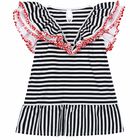 Girls Black & White Jersey Dress, 1, hi-res