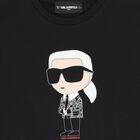 Boys Black Ikonik Logo T-Shirt, 1, hi-res