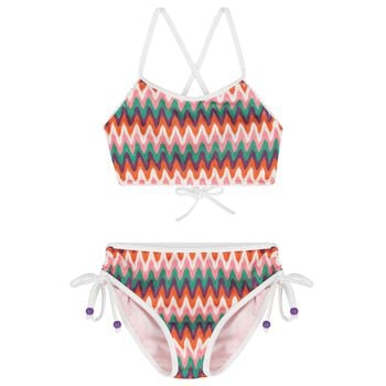 Girls Multi-Coloured Zig-Zag Bikini