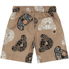 Younger Boys Beige Thomas Bear Swim Shorts, 1, hi-res