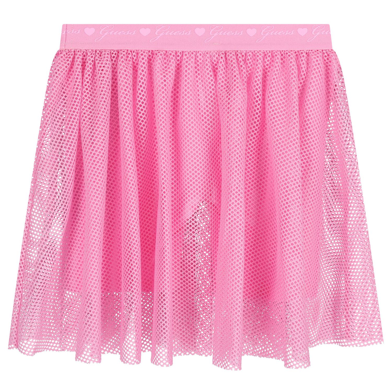 Girls Pink Logo Mesh Skirt , 1, hi-res