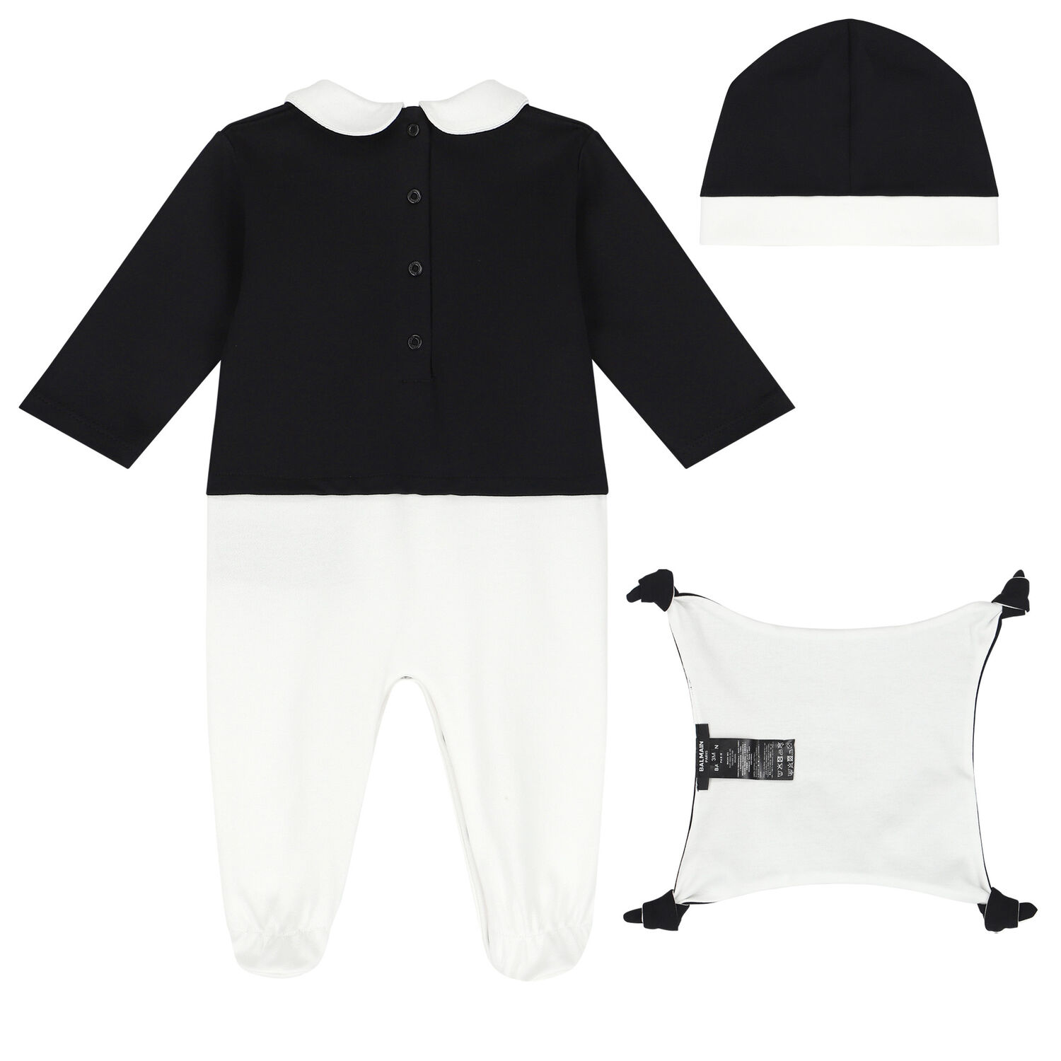 White & Black Logo Babygrow Gift Set, 3, hi-res image number null