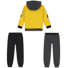 Boys Yellow, Grey & Black 3-Piece Tracksuit, 2, hi-res
