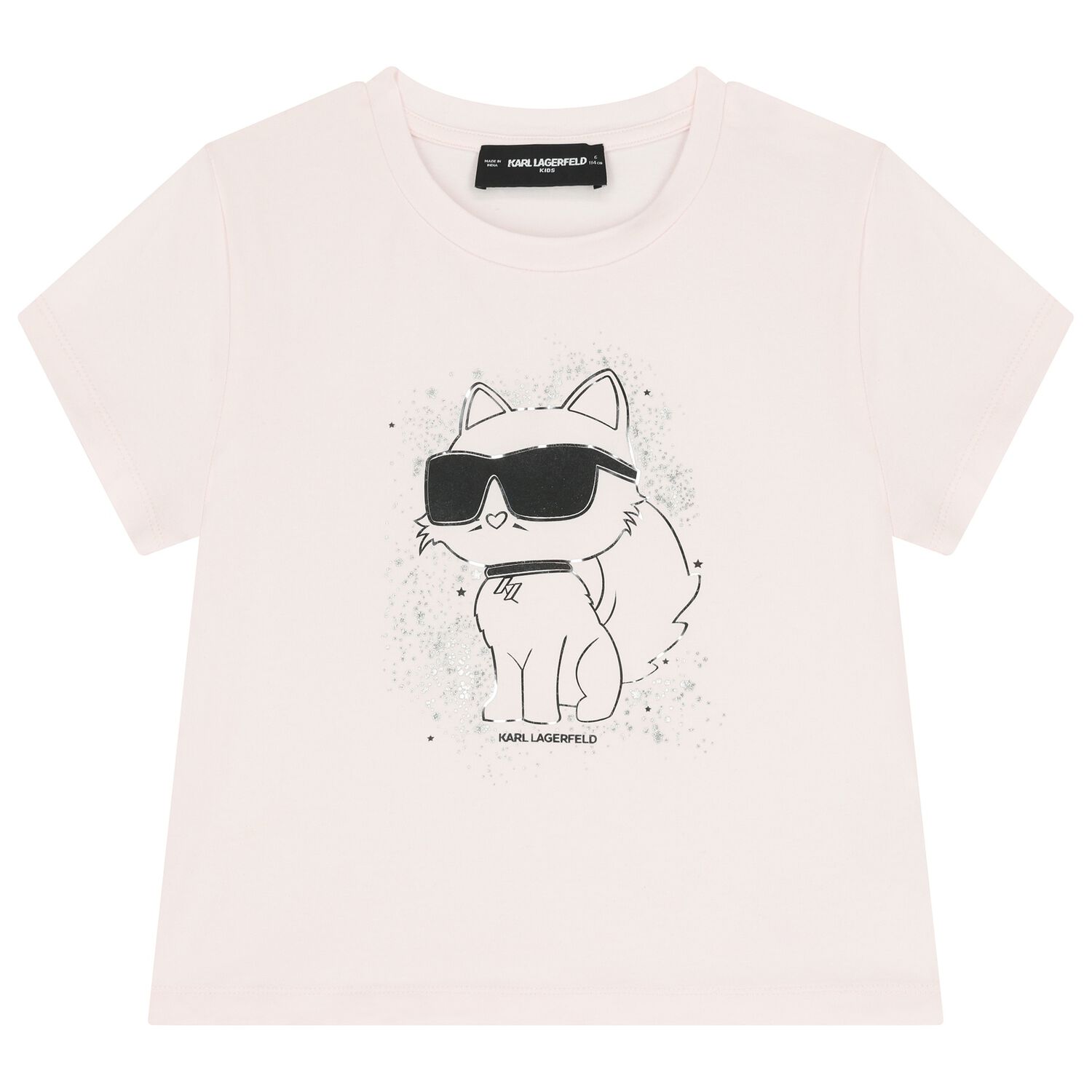 Girls Pink Choupette Logo T-Shirt, 1, hi-res