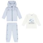 Baby Boys Blue Logo Tracksuit Set, 1, hi-res