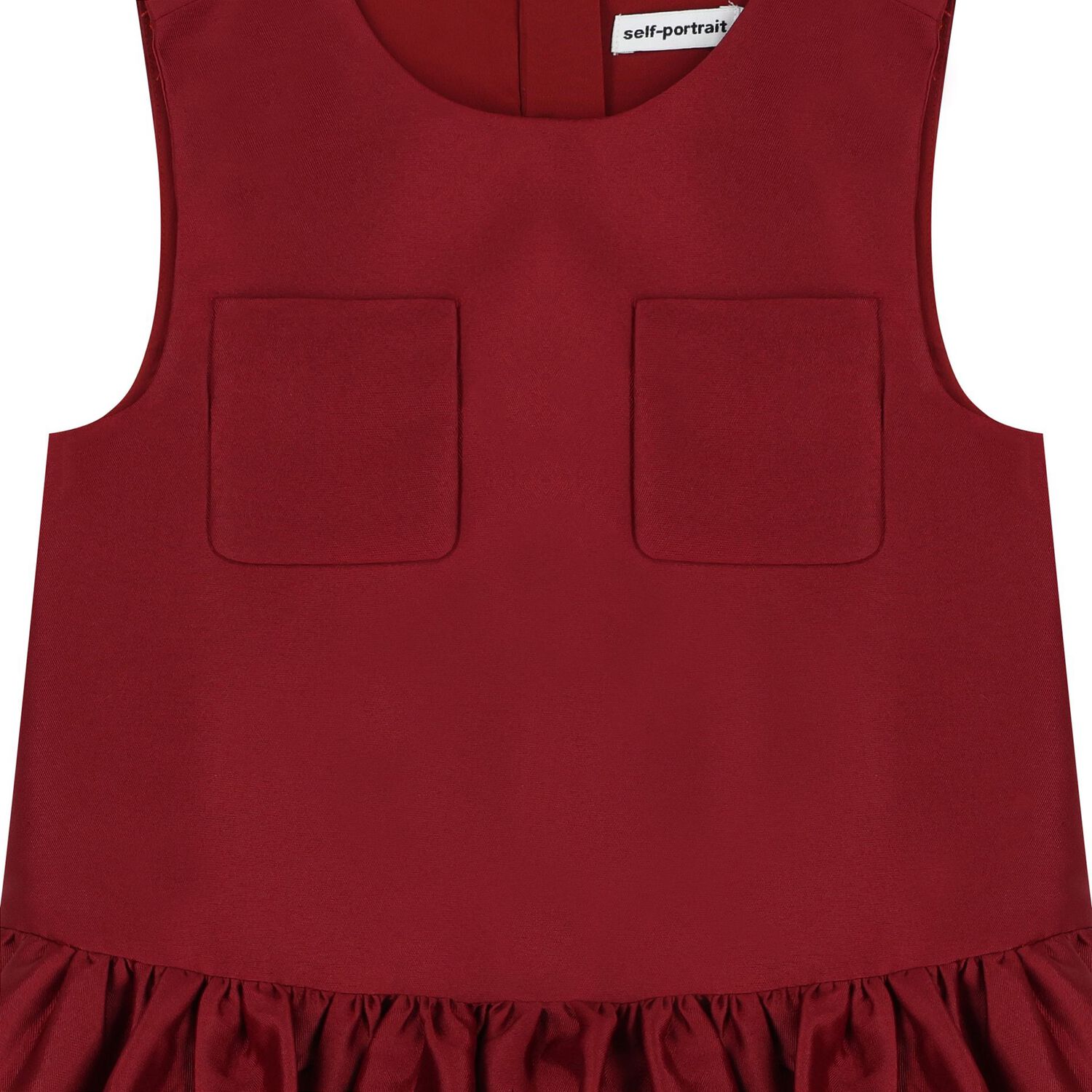 Girls Burgundy Satin Dress, 1, hi-res