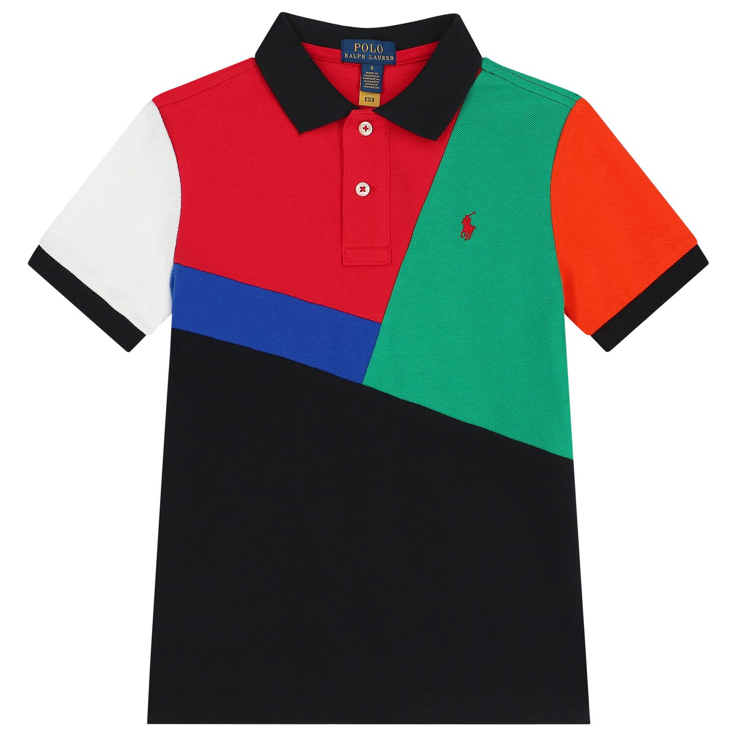 Boys Multi-Coloured Logo Polo Shirt, 1, hi-res
