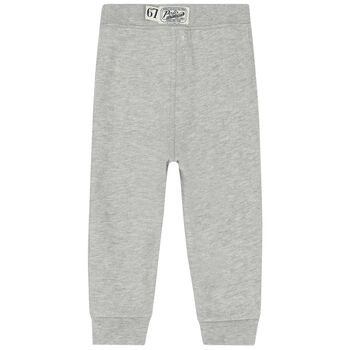 Boys Grey Logo Joggers