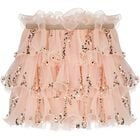 Girls Pink Sequin Ruffled Skirt, 1, hi-res