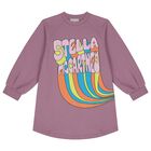 Girls Purple Logo Dress, 1, hi-res