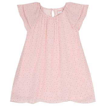 Girls Pink Dots Dress