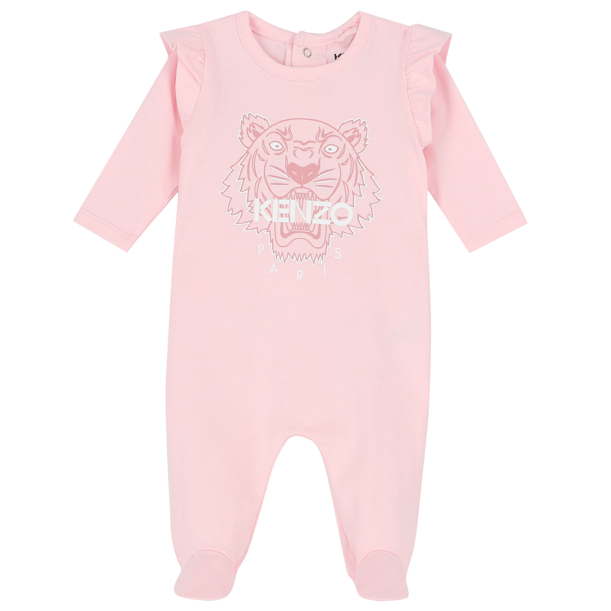 KENZO KIDS Baby Girls Pink Tiger Logo Babygrow Junior Couture UK