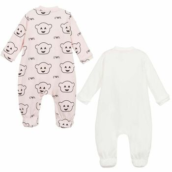Baby Girls Pink & White Babygrow Two Piece Giftset