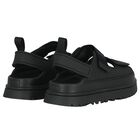 Black Chunky Logo Sandals , 1, hi-res