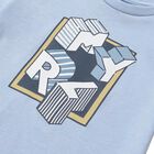 Younger Boys Blue Logo T-Shirt, 1, hi-res