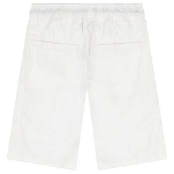 Boys White Logo Shorts