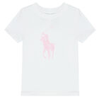 Girls White Logo Pyjamas, 1, hi-res