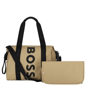 Beige Logo Baby Changing Bag