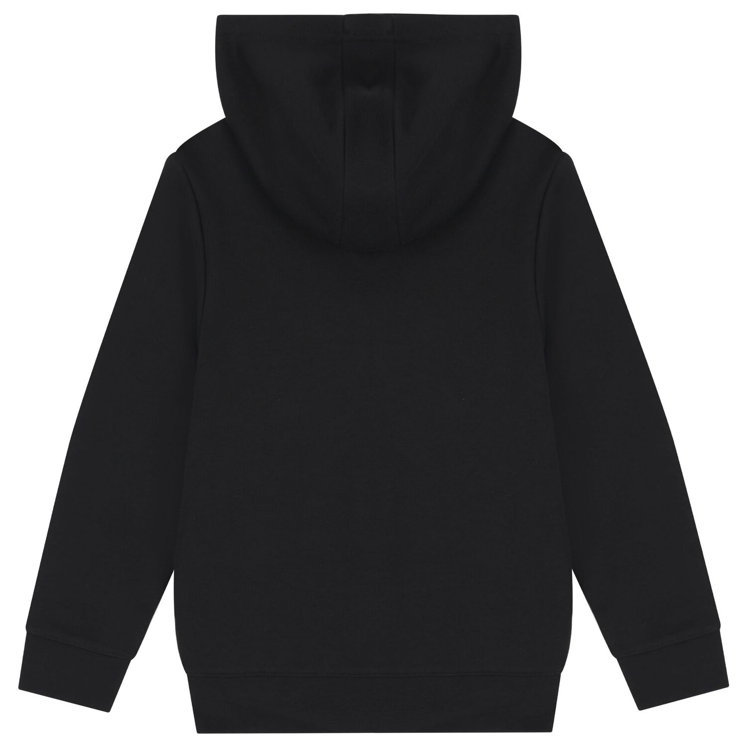 Boys Black Logo Hooded Zip Up Top, 1, hi-res