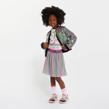 Girls Iridescent Sequins Jacket