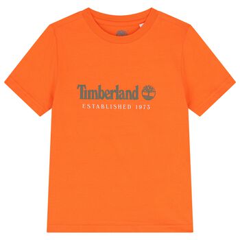 Boys Orange Logo T-Shirt
