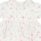 Baby Girls White & Pink Floral Dress Set, 1, hi-res