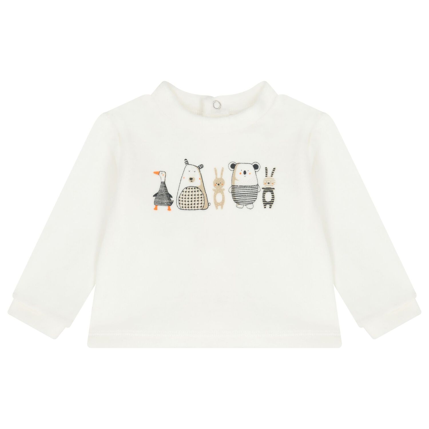 Ivory Velour Babygrow Gift Set, 1, hi-res