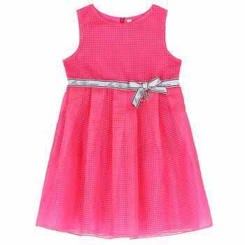 Girls Pink Logo Dress