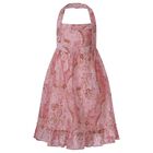 Girls Pink Floral Halter Dress, 1, hi-res