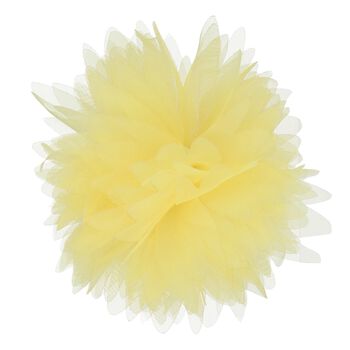 Girls Yellow Tulle Flower Hairclip