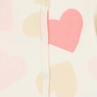Baby Girls Ivory & Pink Heart Babygrow Gift Set, 1, hi-res
